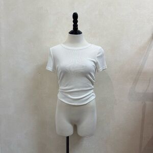 Women’s White Ruched Top